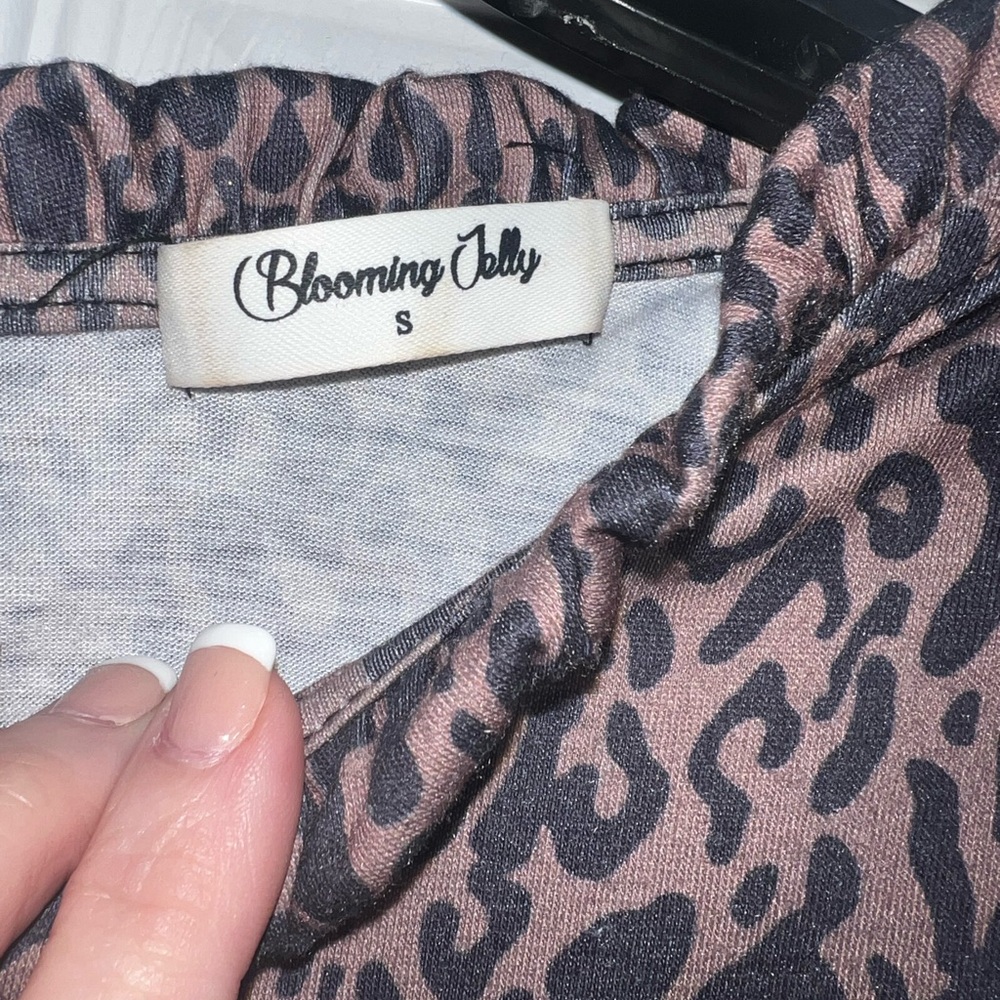Blooming Jelly Brown Leopard Print Ruffle Dress - Picture 2 of 3